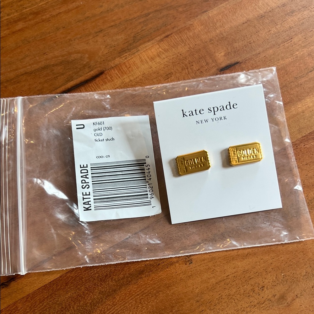 Kate Spade Golden Ticket Stud Earrings